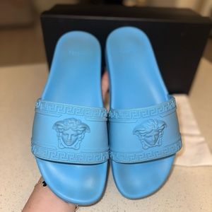 Versace Blue Pool Slide Size 41